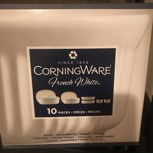 French white 10 pice cooking set